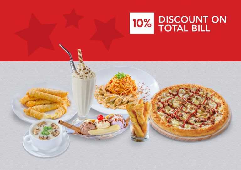 10% discount on total bill