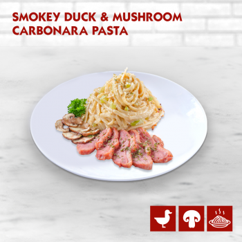 Smokey Duck & Mushroom Carbonara Pasta